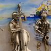 Золотая антилопа / Painting "Trio" hand-drawn on onyx
