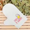 Добропаровъ / Bath mitten with embroidery "Gone to the bath", first grade / 3 pieces