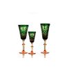 Гусевской Хрустальный завод / Set of crystal glasses "Pharaoh" amber-green 6 pieces