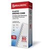 Muelles de plástico para encuadernación, SET 100 uds., 12 mm (para coser 56-80 l.), Transparente, BRAUBERG