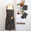 Доляна / Doliana / Apron set / potholder / mitten, Trend black, 100% PE, matting 200 g / m 3580557