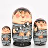 La matrioshka "Policía" suite de 3 muñecas