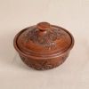 Bowl number 3 with decor and lid.