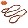 Пижон / Dude / Slip leash 150 x 1.2 cm, polyester and genuine leather, brown
