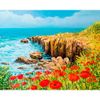 Опт-картина / Malen nach Zahlen 40x50 Mohnblumen am Ufer