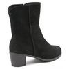 Ortomoda / Demi-season ankle boots made of natural nubuck, black, orthopedic women's shoes