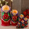 Matrioska "Papaveri" 7 bambole, viola fazzoletto