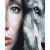 Опт-картина / Pintura por número CAKADU 40x50 Niña y lobo