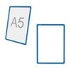 Frame POS for advertisements and announcements in SMALL FORMAT (210х148,5 mm), A5, BLUE, without protection screen