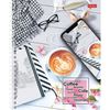 HATBER / Notebook А5, 96 sh., Comb, cage, cardboard cover, "Time For Coffee" / 8 pcs.