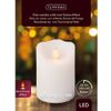 Kaemingk / LED candle with simulated flame Elody White 10 cm, battery operated, timer