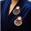 Lacy brooch "Matryoshka-2" pink, Madame Cruje