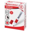 Marker for whiteboard BRAUBERG SOFT, RED, rubber insert, round tip, 5 mm