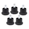 Supports stationary (gliders) for the chair, set 5 pieces, plastic, stock d - 11 mm, color black
