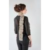 Lace scarf "Sky over Paris" gold with black, Madame Cruje