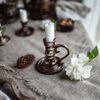 Антикварня / Antique / Candlestick with handle "Rustic"