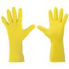 ОФИСМАГ / Latex household gloves REUSABLE, cotton spraying, size M (medium)