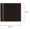 Purse mens BEFLER "Classic", 100х90 mm, genuine leather, button, brown