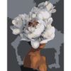 Опт-картина / Painting by numbers CAKADU 40x50 Girl in peonies