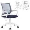 BRABIX / Armchair "Fly MG-396W", with armrests, white plastic, mesh, dark gray, 532400