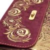 Торжокские золотошвеи / Suede clutch "Black roses"