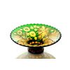 Гусевской Хрустальный завод / Crystal vase for fruit "Palmira" amber-green