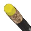 Lápiz de mina negra BRAUBERG, 1 ud., "Black Wood", HB, ébano, con goma elástica variada, cuerpo negro, afilado