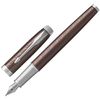 Pen pen PARKER "IM Premium Brown CT", building brown engraved, chrome, blue
