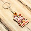 Дымковская глиняная игрушка / Wooden keychain "Kirov"