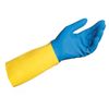 MAPA / Duo Mix / Alto 405 latex-neoprene gloves, cotton dusting, size 9 (L), blue / yellow