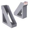 Tray vertical paper BRAUBERG "Basic", 265х100х285 mm, grey