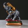 Premium Gips / Figurine "Elephant with tigers"