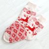 Knitted woolen socks with ornament. Size 36-39