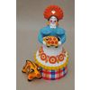 Дымковская глиняная игрушка / Figurine "Lady with pigs"
