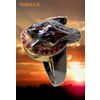 Little Horse 0161 - 925 silver ring with black rhodium plating and gilding