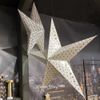 Kaemingk / Lampe étoile en papier Stellare White 60 cm, 20 mini lampes LED blanc chaud, à piles