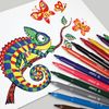 The markers are JOVI (Spain), 12 colors, triangular, washable, ventilated cap