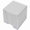 STAFF / Block for notes in a transparent stand, cube 9x9x9 cm, white, whiteness 70-80%