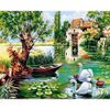 Опт-картина / Cuadro por números 40x50 Cisnes en el estanque