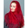 Пуховый платок / Spider web scarf, red